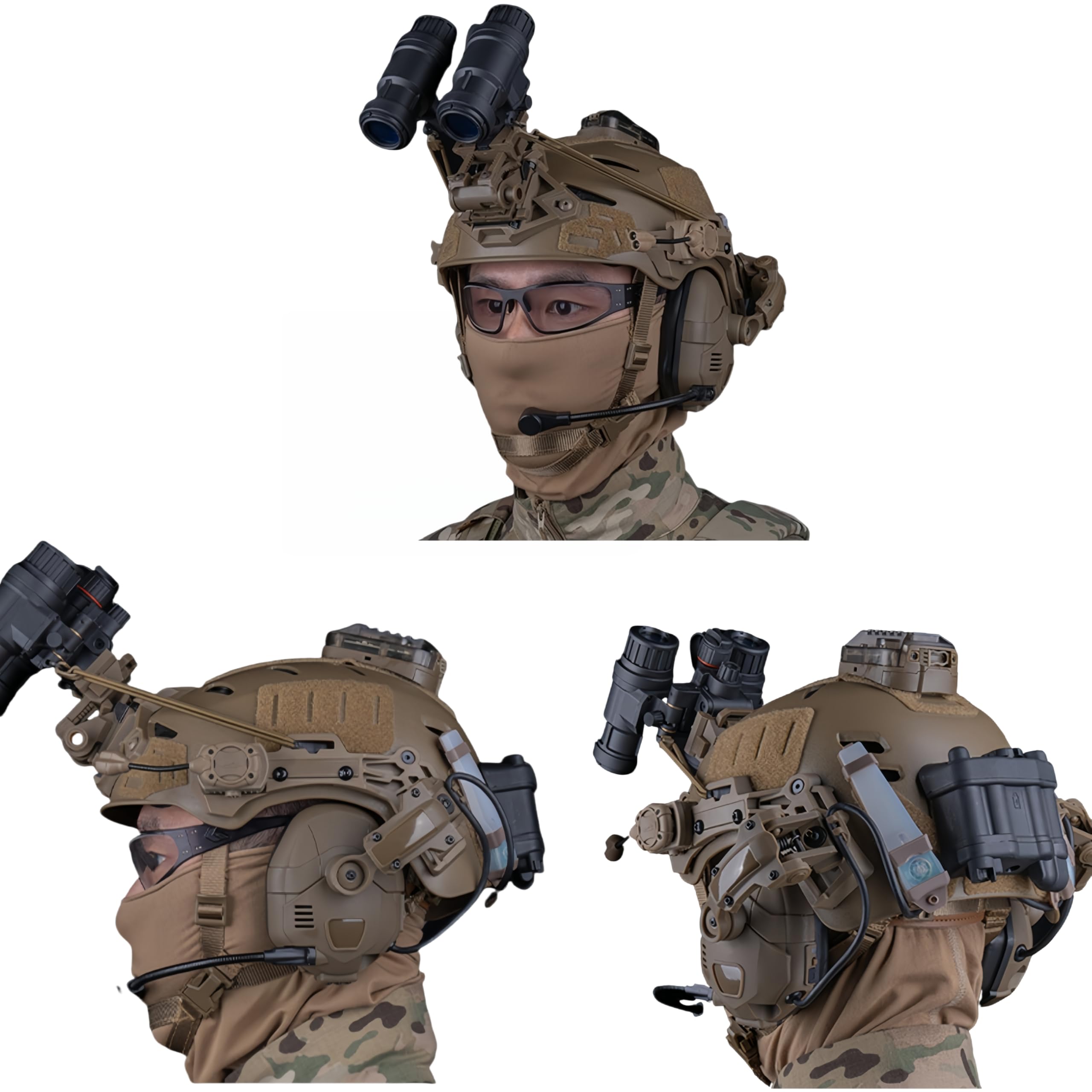 Casque Tactique W.endy 3.0, Version simplifiée, pour la Chasse, Le Combat, l'entraînement, la Protection, l'airsoft, Les Sports de Plein air