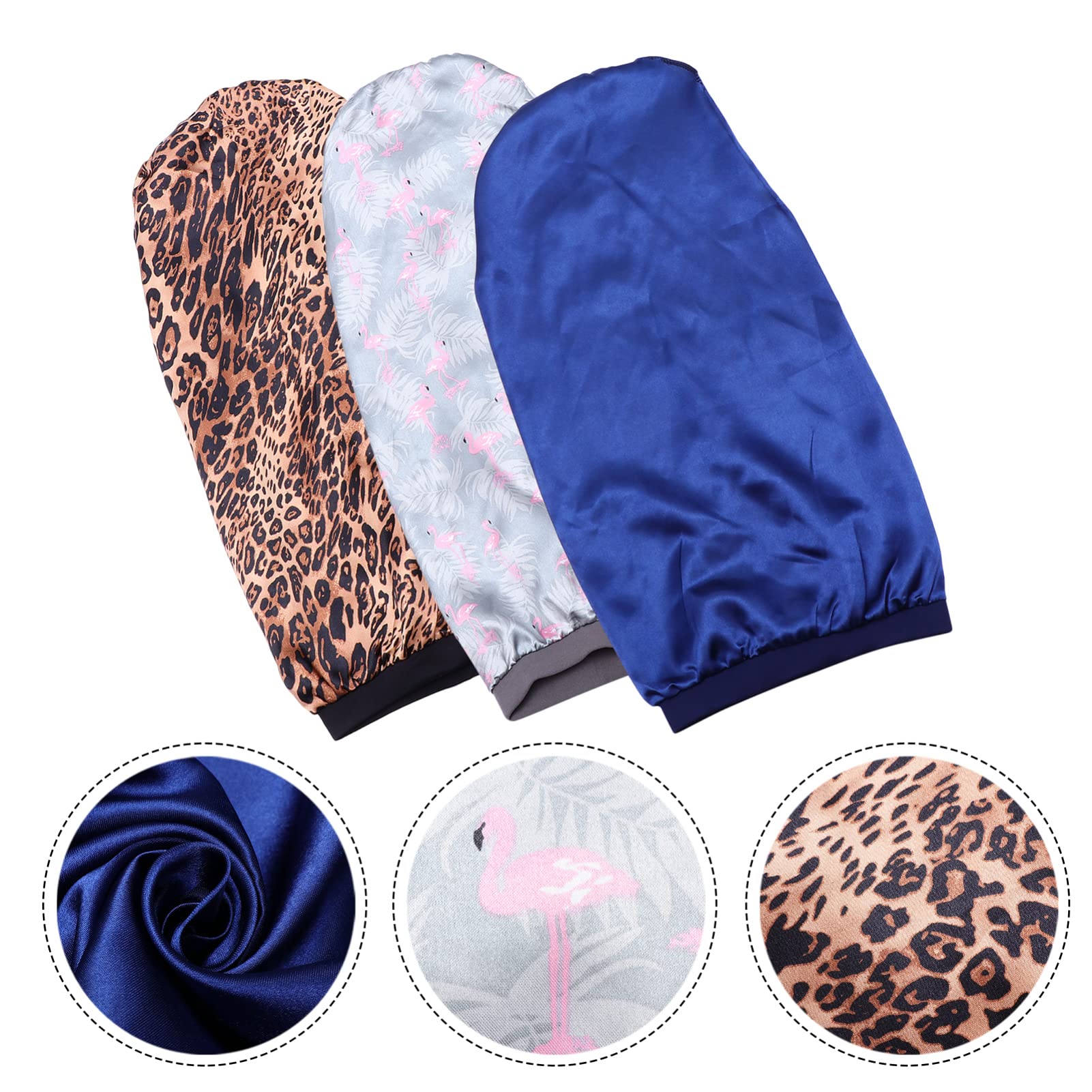 FRCOLOR 9pezzi Berretto Da Notte Elastico Per Donna Cappelli Protettivi Per Lunghi Satin Per Dreadlocks e Treccine Di Colori Leopardo