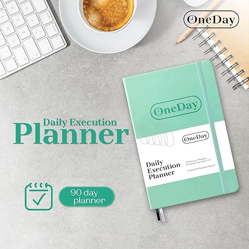 Miniatura 2 de One Day - Agenda de ejecución diaria - Paquete de 4 - Diario de gratitud diario sin fecha con citas positivas - Cuadernos diarios de gestión de