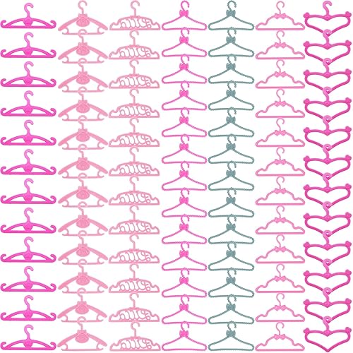 BJDBUS 80 piezas de ganchos de plástico accesorios para muñeca de 11.5 pulgadas vestido vestido