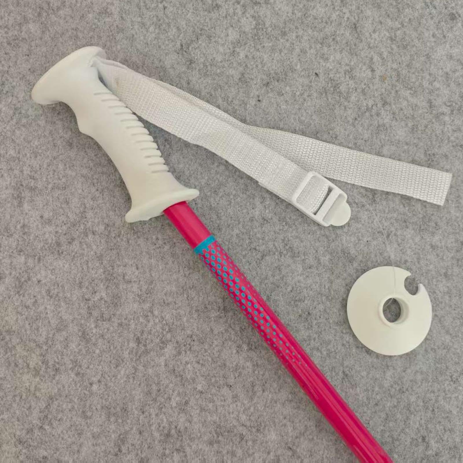 Générique 2 Pièces Bâtons de Randonnée Bâtons de Ski Cannes de Marche Bâtons d'escalade Poignées Sûres en Aluminium Antidérapant pour Enfants Adaptés au Ski, 85cm, Blanc