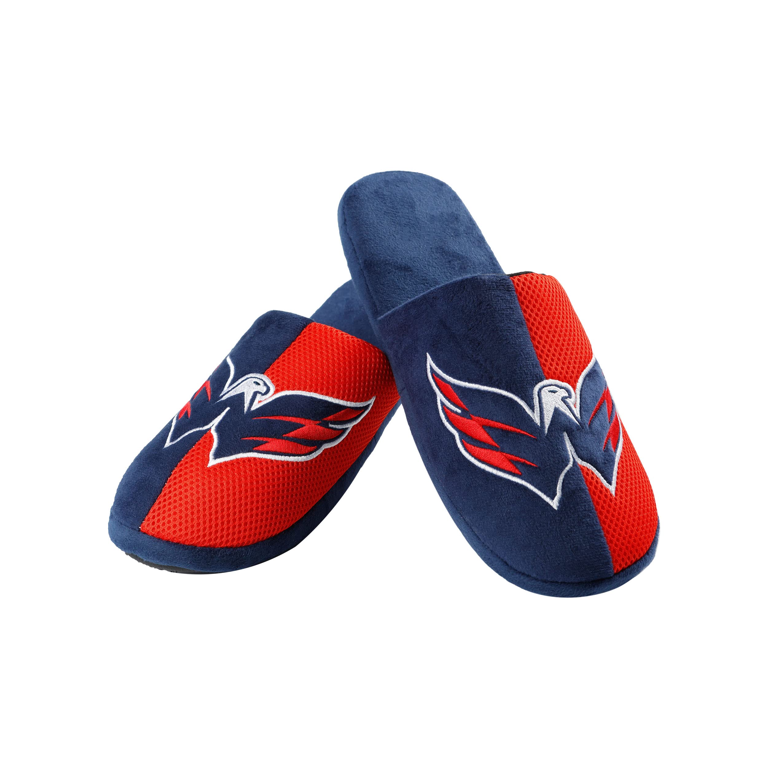 FOCO Washington Capitals NHL Mens Team Logo Staycation Slipper - M