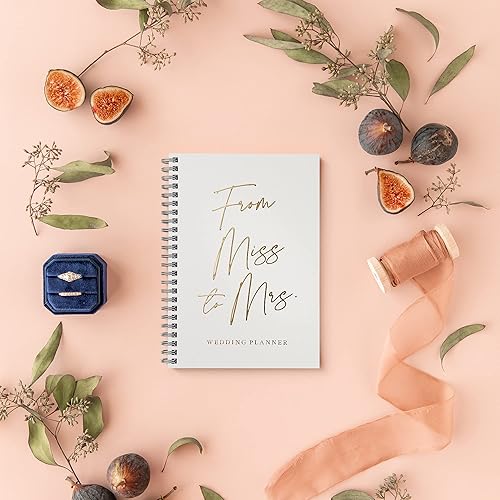 Wedding Planner & Organizer - Real Gold Foil- Diary Engagement Gift Book & Calendar