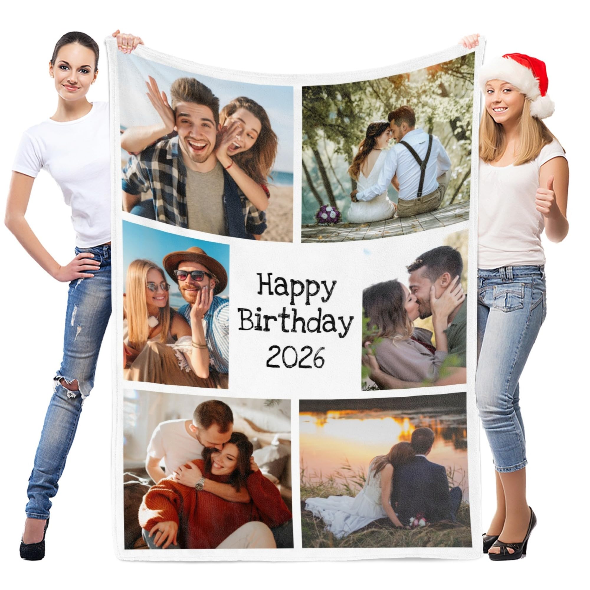 LNM Personalised Blanket with Photo, Customised Blanket, Custom Photo Blankets, Picture Blankets, Personalised Anniversary Birthday Gifts for Women Men Her Him โ image 1