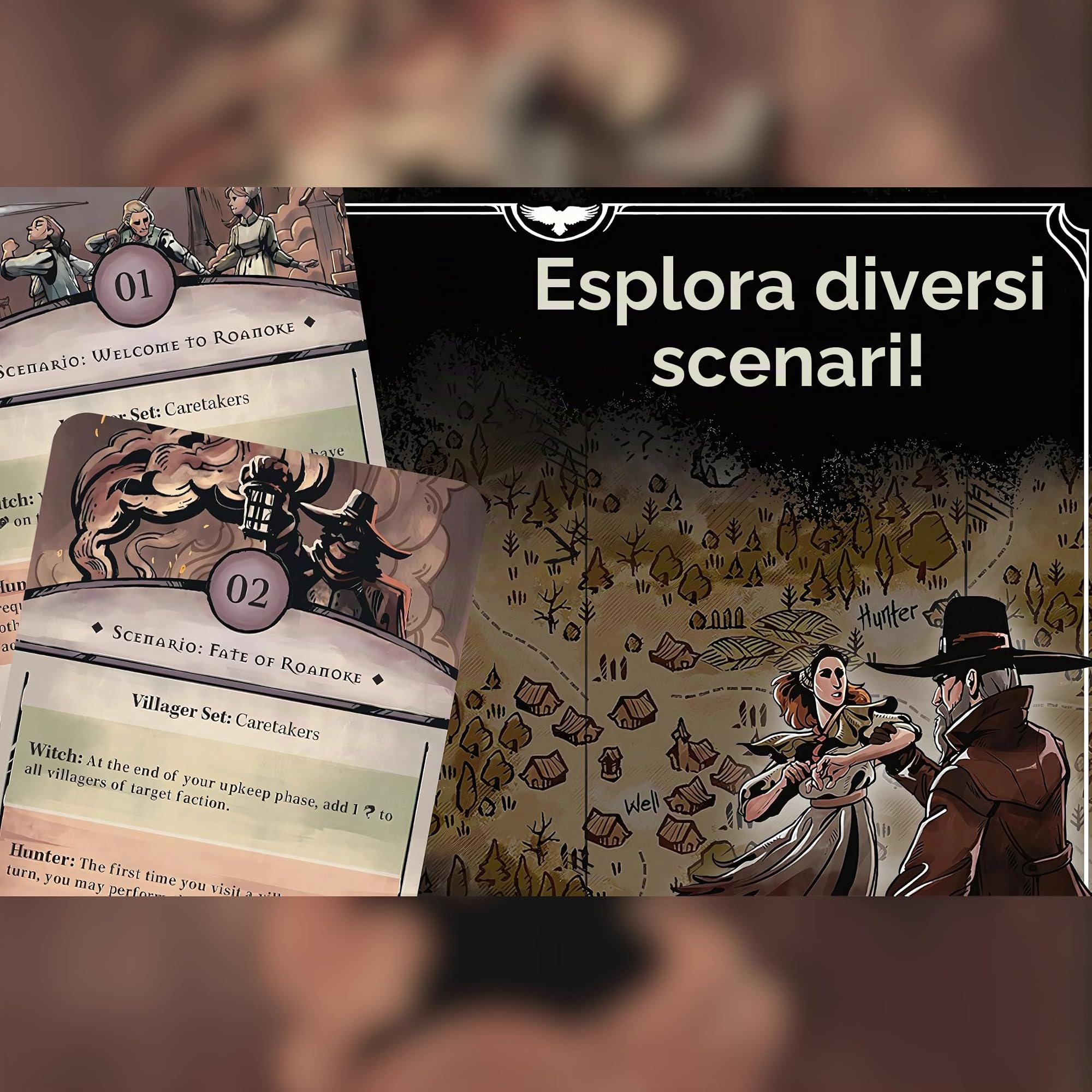 Capstone Games | Pagan Fate of Roanoke | Board Game | Base Game | 2 Players Ages 12+