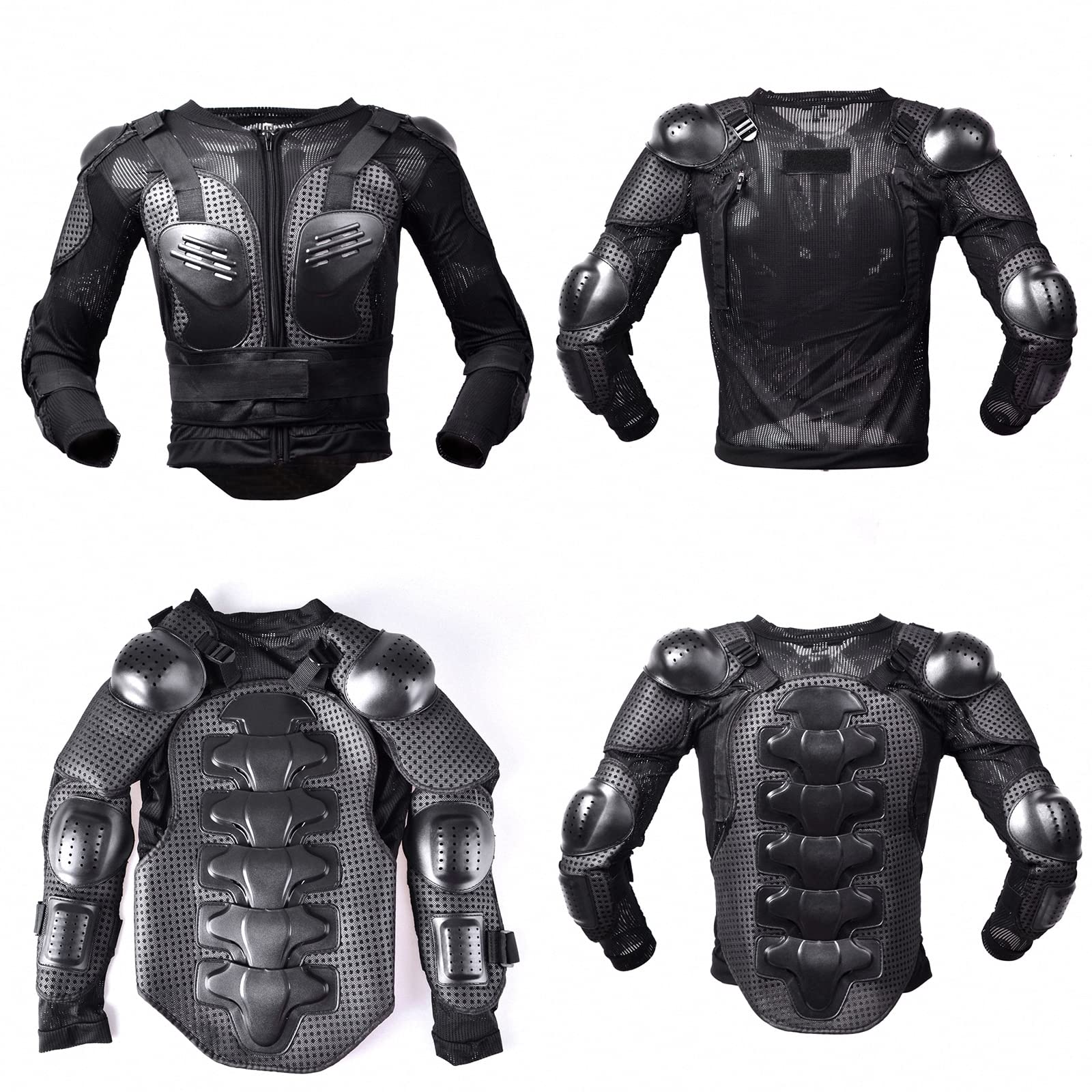 Traje Armadura de Motocicleta de Campo traviesa para Hombre, Pecho + Pantalones,Dorsal Guardia Carrera Corporal,Ropa Protectora de Carreras de Moto/Peto Motocross Enduro