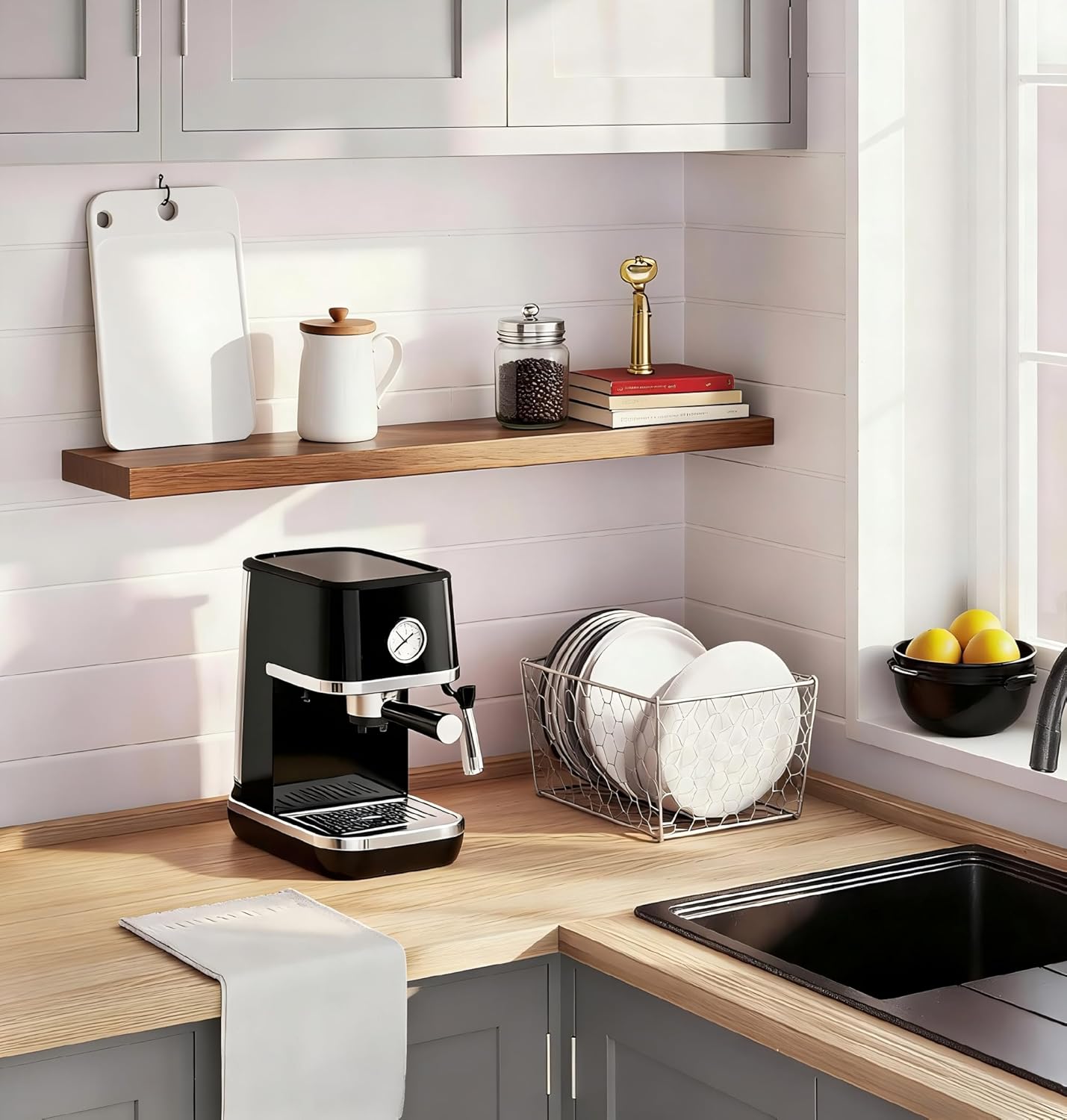 Vervida® Floating Shelves for Wall 35.4" Extra Long - Wall Shelf Bathroom Kitchen Living Room Bedroom Farmhouse Home Decor Display Bookshelf Large 35.4 x 9.3 inch Set of 3, Rustic Brown