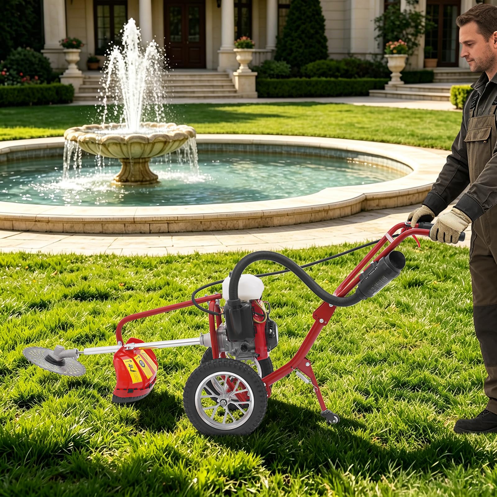 Benzinbetriebener Motorhacke, 4PS 63CC Benzin Gartenfräse