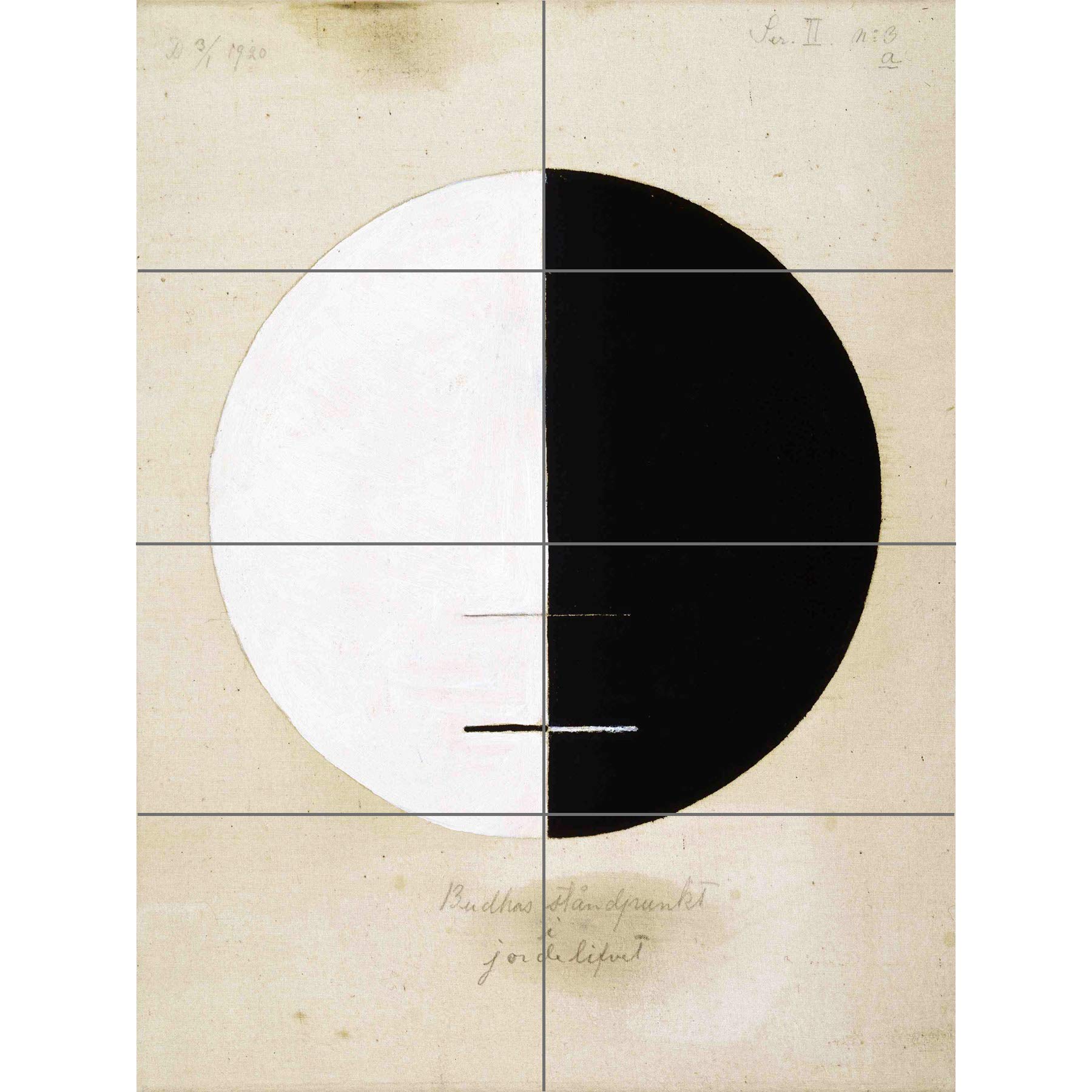 Artery8 Hilma Af Klint Buddhas Standpoint Earthly Life No 3A XL Giant Panel Poster (8 Sections)