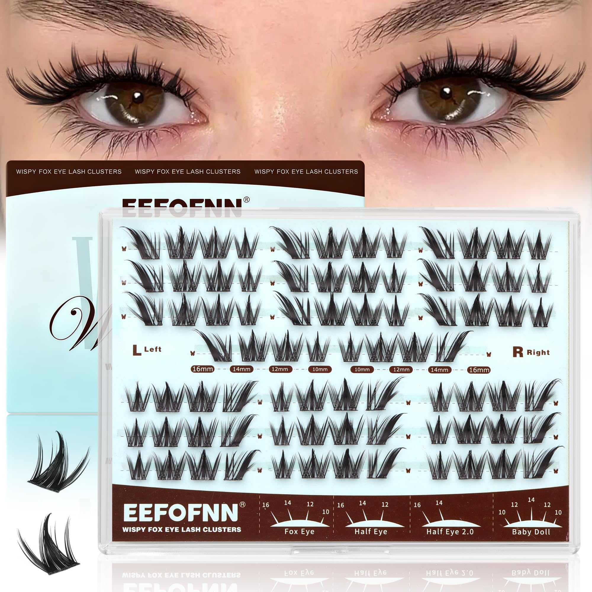 Manga Lash Clusters Wispy Eyelash Clusters Anime Cluster Eyelash Extensions Natural Lash Cluster Fox Eye Individual Lashes Spiky