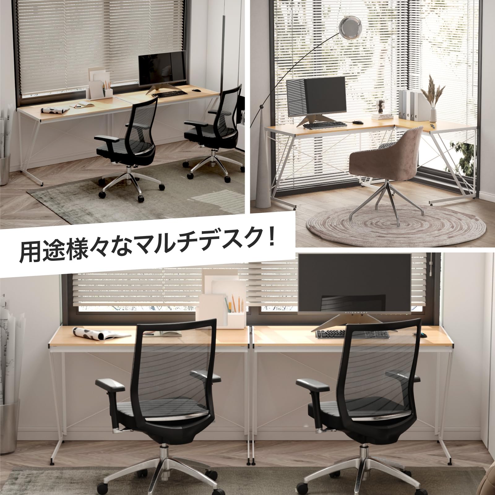 Amazon | YEARCOLOR パソコンデスク PCデスク 学習机 勉強机 幅100cm