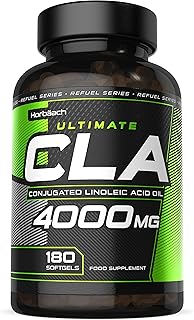 CLA Supplement 4000mg | 180 Softgel Capsules | Conjugated Linoleic Acid Oil from Safflower | Suitable for Men & Women | by Horbaach