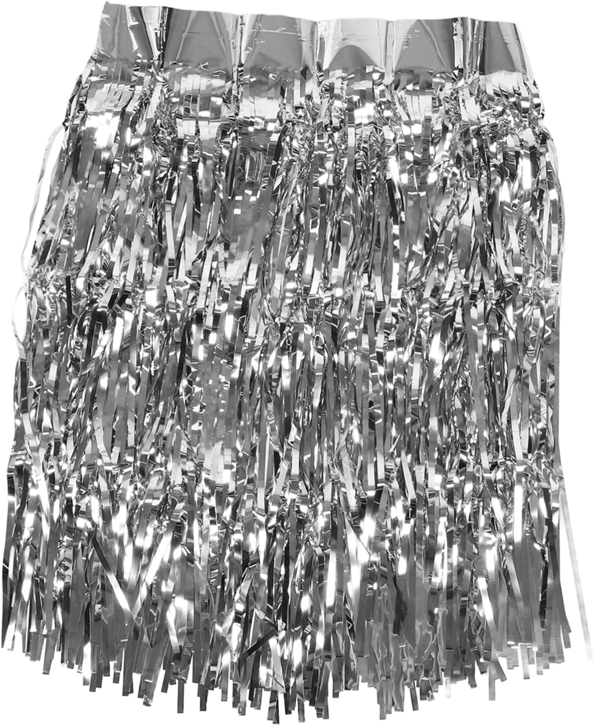 Silver PVC Tinsel Fringe Table Skirts for Xmas Halloween Party