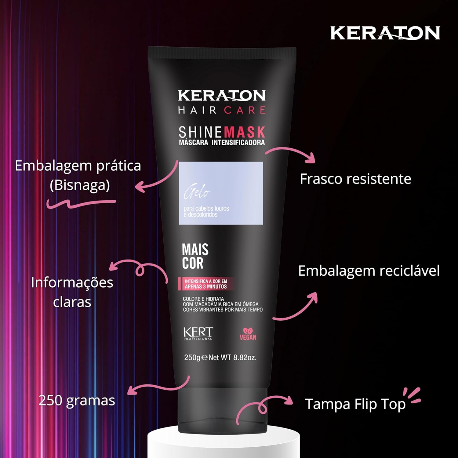 Keraton, Máscara matizadora hidratante, Trata e colore, Para cabelo louro claro e médio, Shine Mask, 240g, Pérola em promoção! Veja a oferta e mais achadinhos de Descolorantes e Matizadores 9 Hoje é o melhor dia para comprar Keraton, Máscara matizadora hidratante, Trata e colore, Para cabelo louro claro e médio, Shine Mask, 240g, Pérola com aquele preço maroto! Promoção! Aproveite a oferta! 9