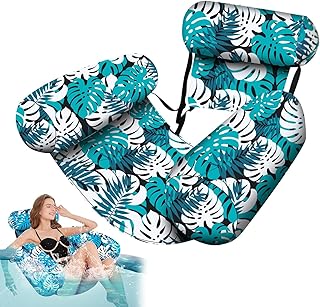 Hamaca de agua, hamaca flotante, hamaca inflable para adultos, multiusos, con respaldo, balsa, juguete para exteriores, para el lago, natación, viajes, fiestas, vacaciones