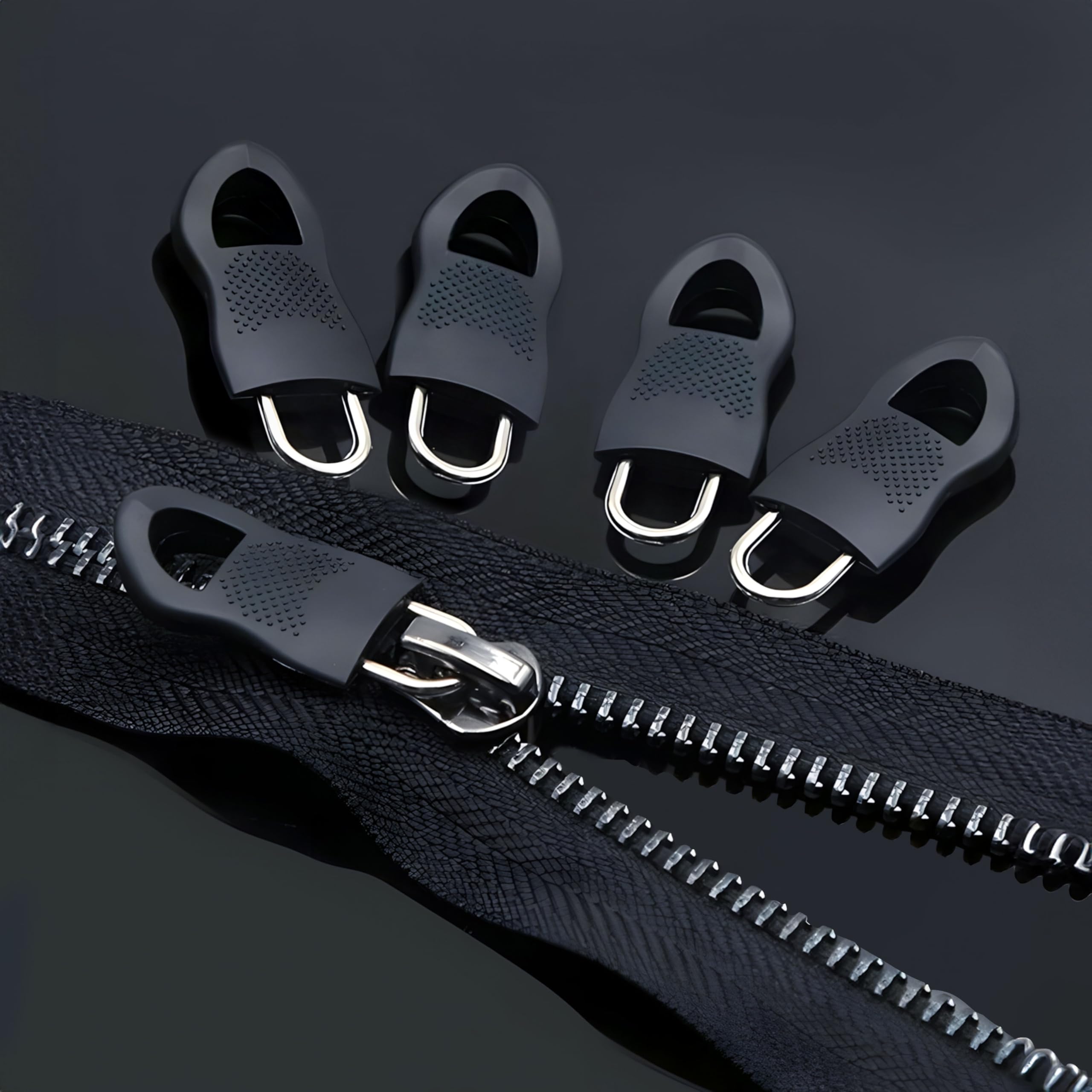 Multipurpose Broken Zip Replacement Slider Detachable Zipper Puller Handle Fixer Set for Hoodies, Jeans, Luggage Travel Duffle Bags, Wallets, Suitcases, Camping Tents (Pack of 20), Solid