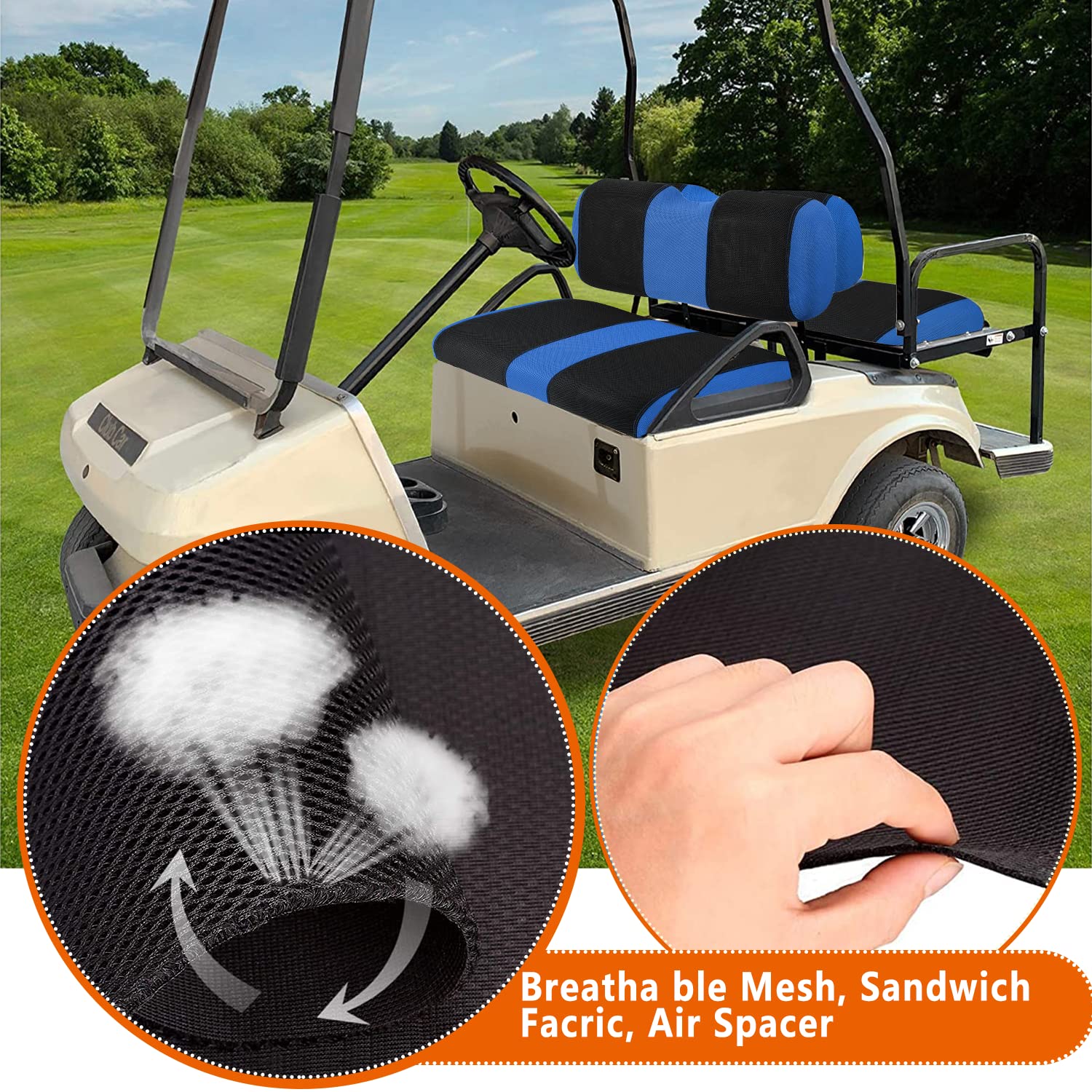 Amazon.co.jp: YUWEIDG0769 ゴルフカートシートカバーセット フロント