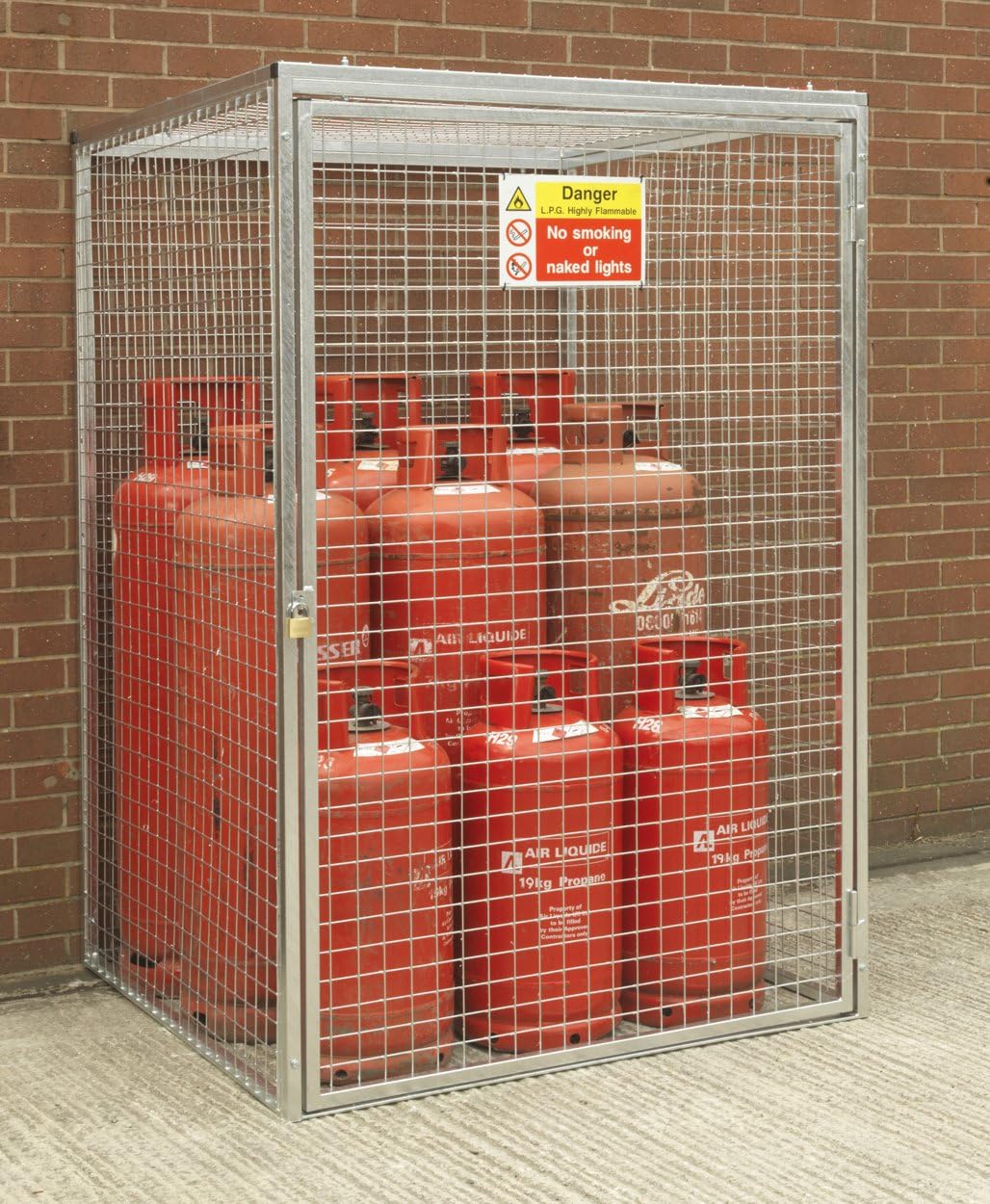 Gas Cylinder Cage for 9 x 47kg Cylinders - Hot Dip Galv