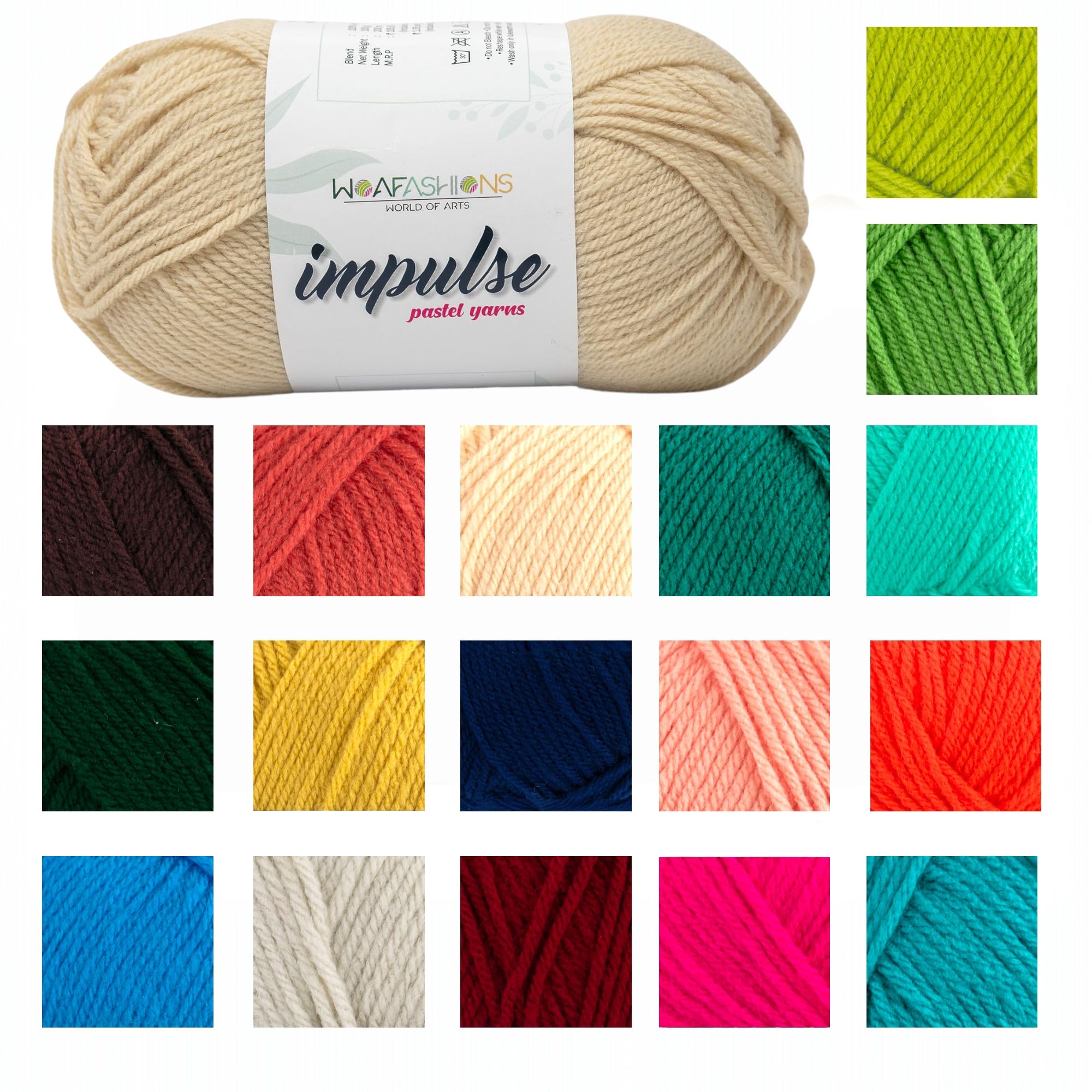 y.a.r.n 激レア　サイズM ヌビアン　watoson WOAFASHIONS - World of Arts Impulse Hand Knitting & Crochet Yarn
