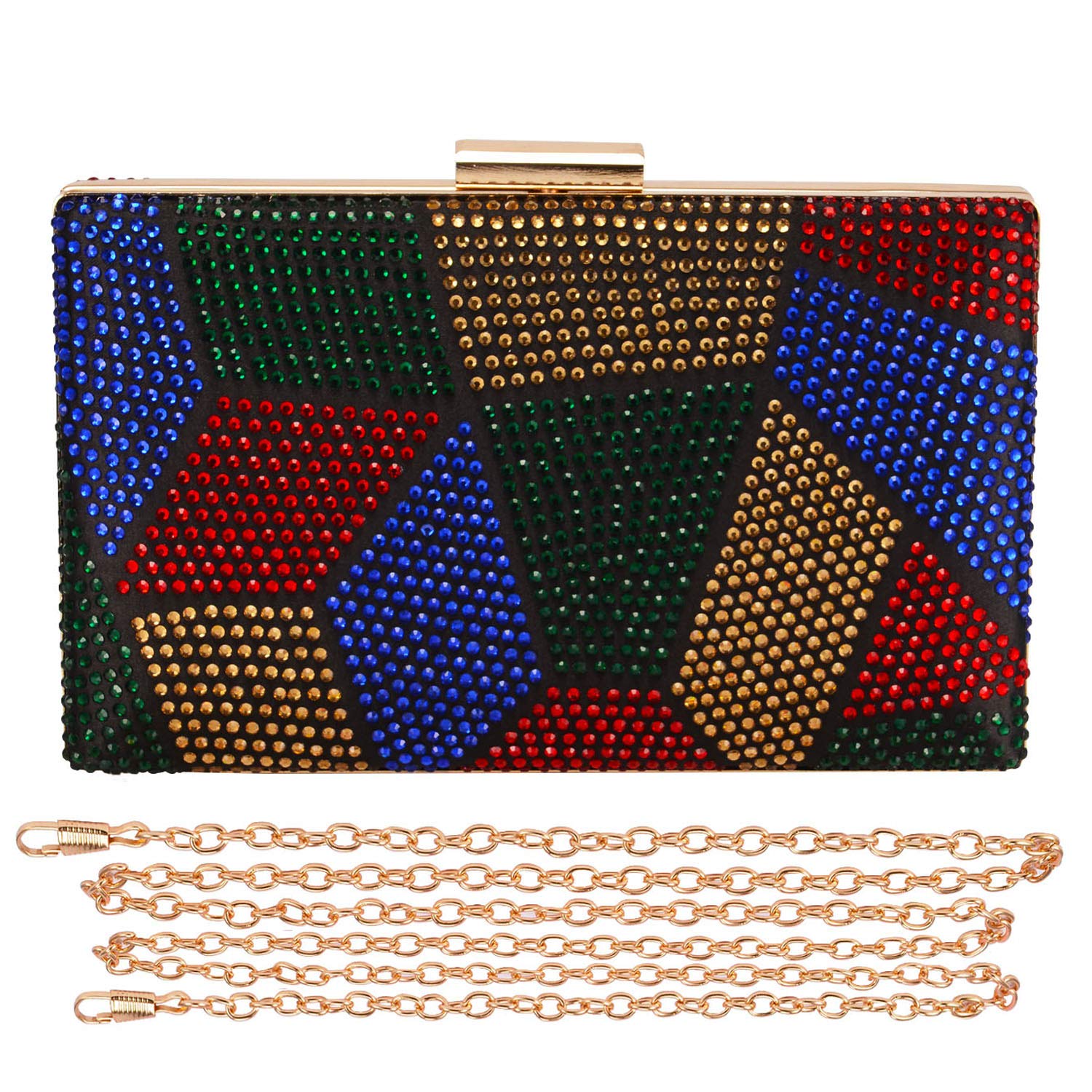 BAIGIO Women's Clutches Silver Gold Clutch Bag for Women Wedding Sparkly Glitter Evening Bag Textured Party Handbag