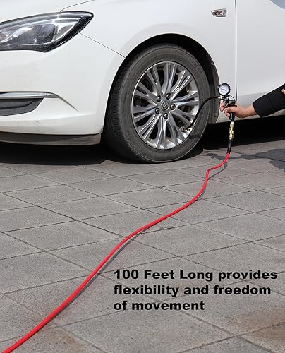 Miniatura 7 de YOTOO Manguera de aire de poliuretano reforzado de 14 pulgadas de diámetro interior por 100 pies de largo, flexible, manguera de compresor de aire