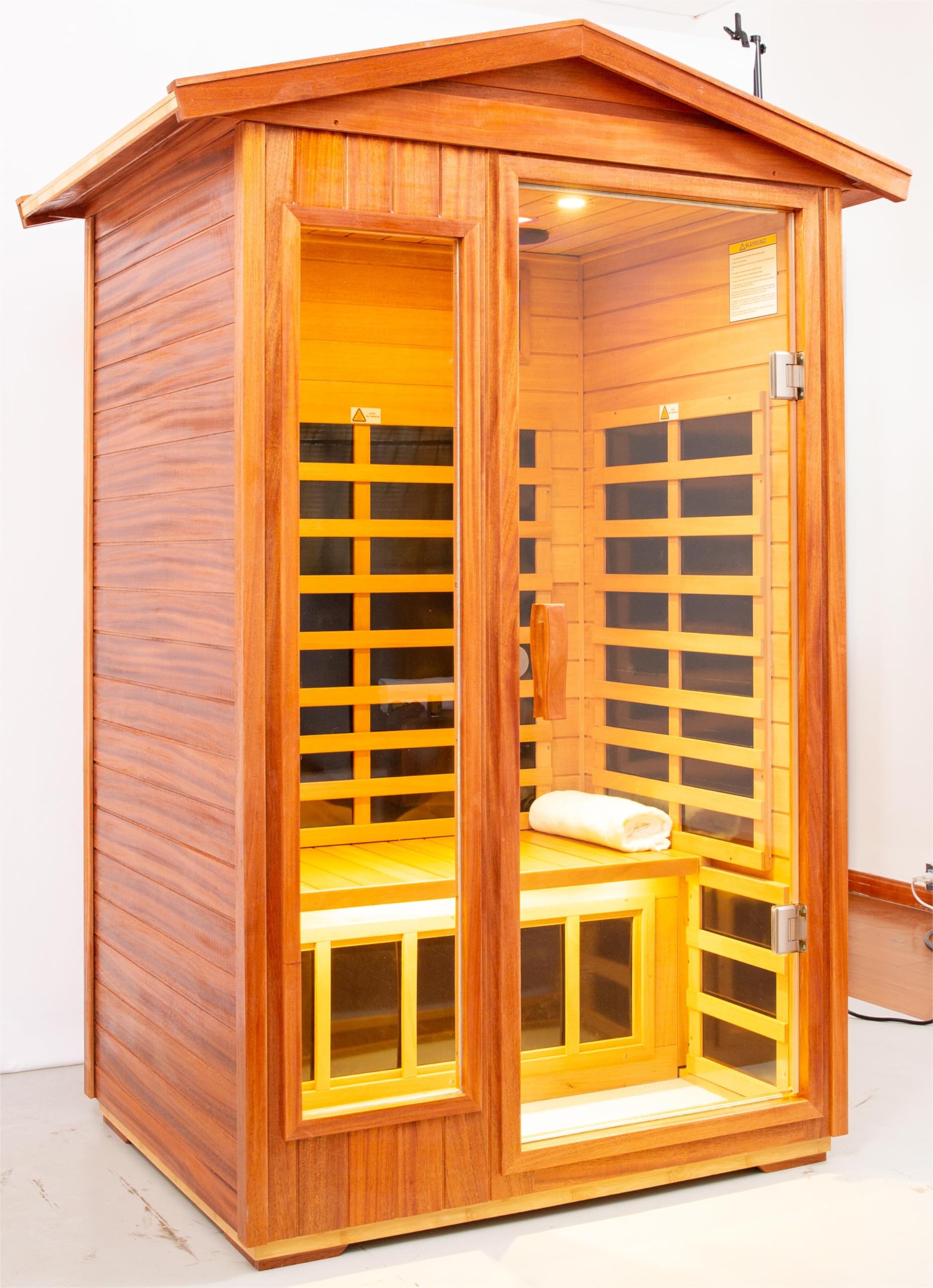 Two Person Far Infrared Khwood Outdoor Sauna Room (Left Right)