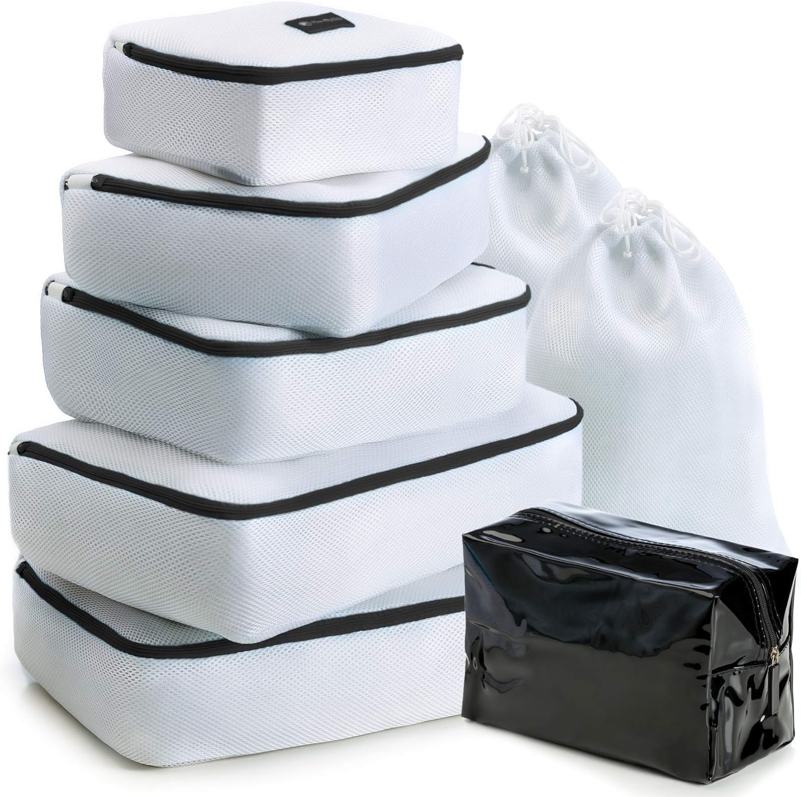 Packing Cubes for Travel Set of 8 Pieces Practical Laundry Cubes Small Medium & Large Luggage Compression Packing Cube set Ultralight Suitcase Packing Cubes Organizers