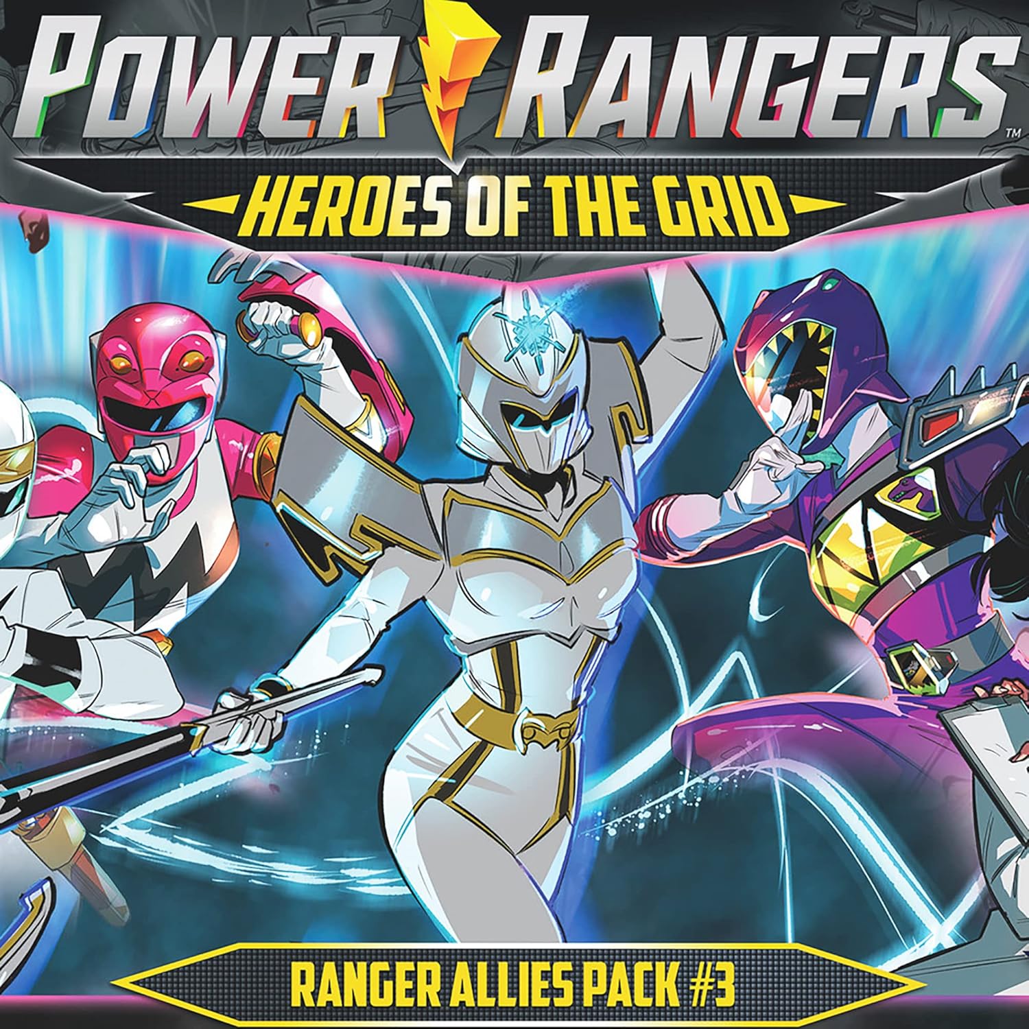 Renegade Game Studios Power Rangers Heroes of the Grid: Ranger Allies Pack #3 Expansion with 5 Female Heroes