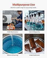 Vista 6 de VEVOR Bomba de Vacío, 3.5 CFM 1/4 HP, Bomba de Vacío HVAC de Una Etapa con Paletas Rotativas para AC, para Sistemas R134a R22 R410a, con Botella