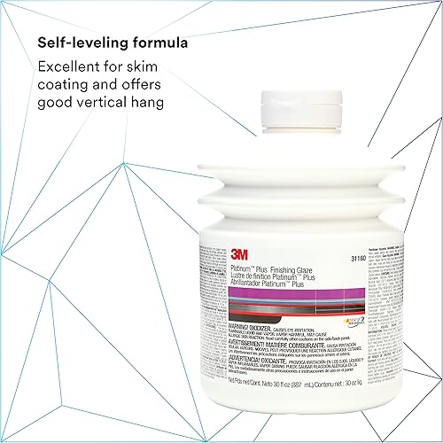 Miniatura 2 de 3M Platinum Plus Glaze, 31180, esmalte de acabado selfleveling premium de dos partes, 30 fl oz30.0 fl oz
