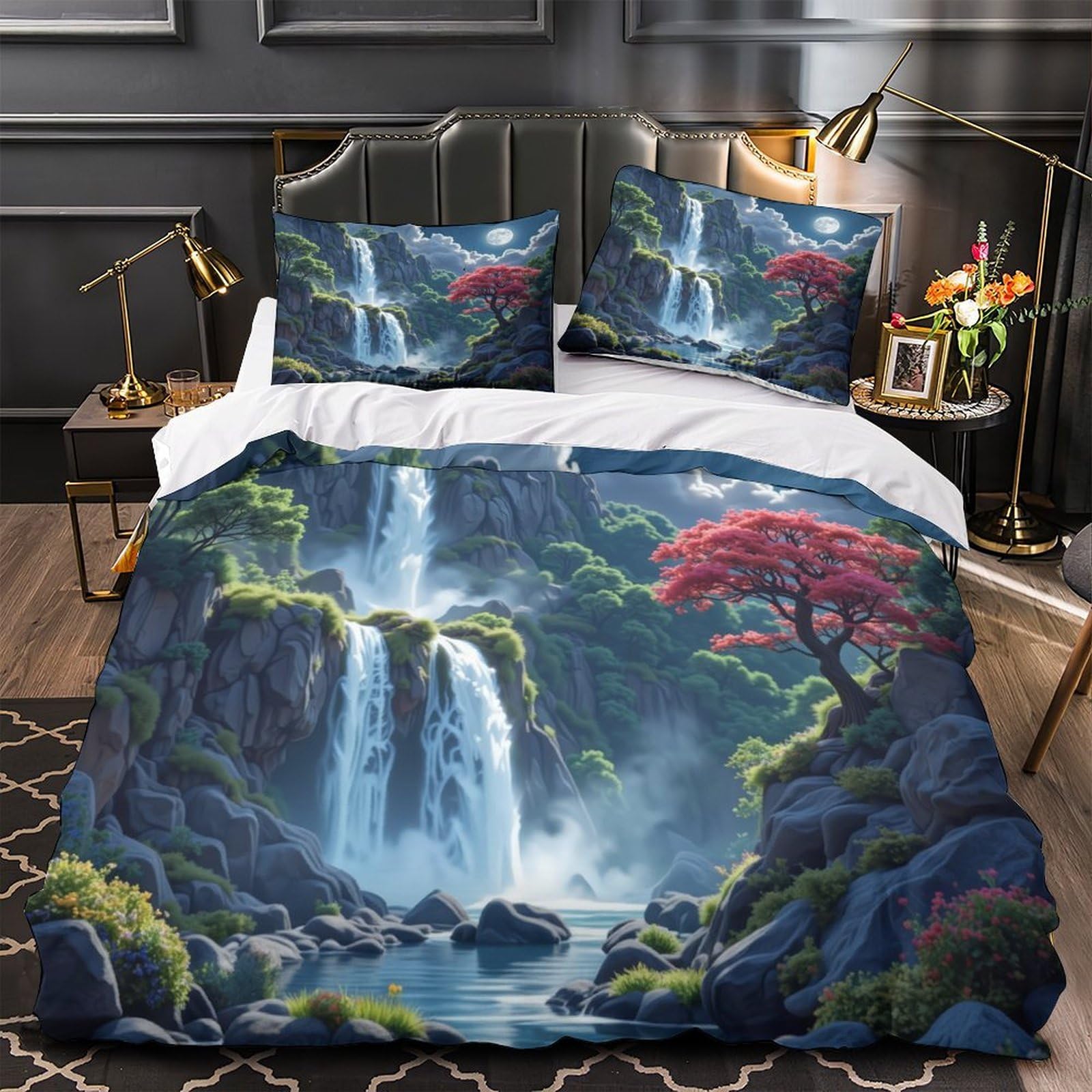 Housse de couette navire de guerre 3D King 220x240cm en microfibre ultra douce