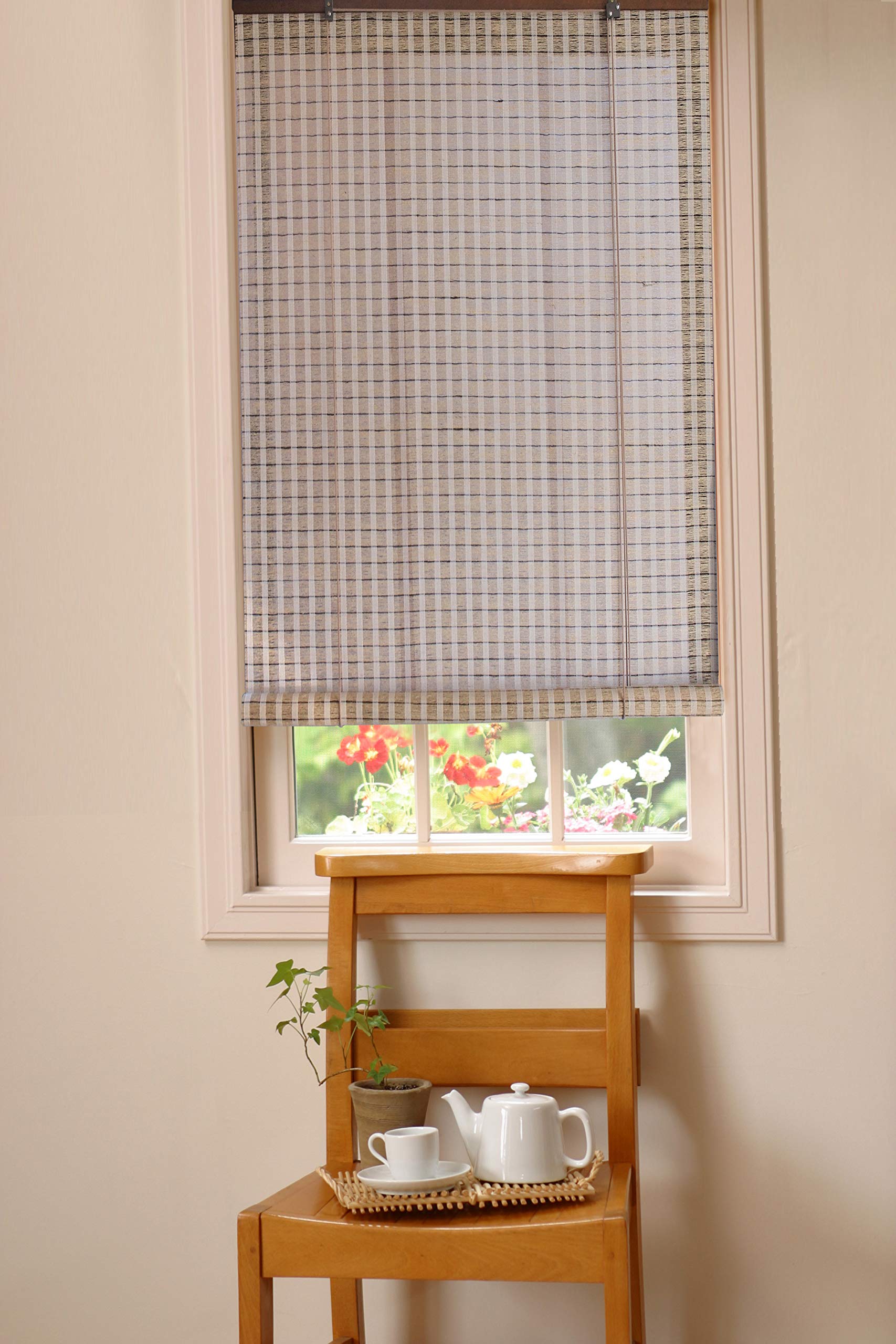 DAIKO 麻ロールスクリーン ベージュ色 88cmx135cm 4本セット Amazon｜ロールスクリーン おしゃれ 麻スクリーン ベージュ W88×H135cm