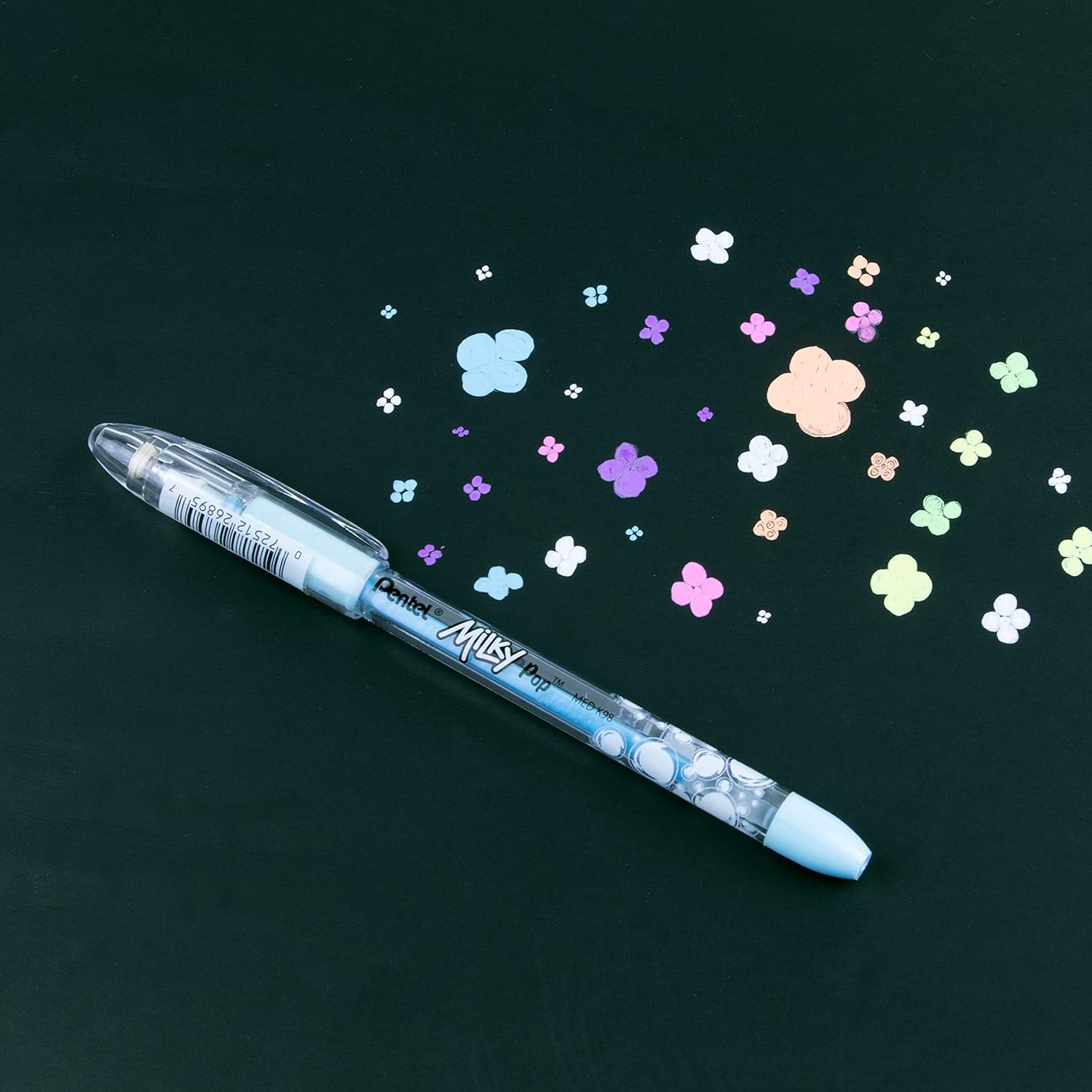 Pentel Milky Pop Pastel Gel Pen, (0.8mm) Medium Line, Sky Blue Ink - K98-LS