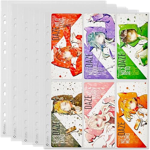 Miniatura 1 de hihaba 6 bolsillos verticales de 3 x 6 (3 x 6 pulgadas) (10 hojas), fundas de bolsillo transparentes, páginas de repuesto para álbum de fotos Kpop