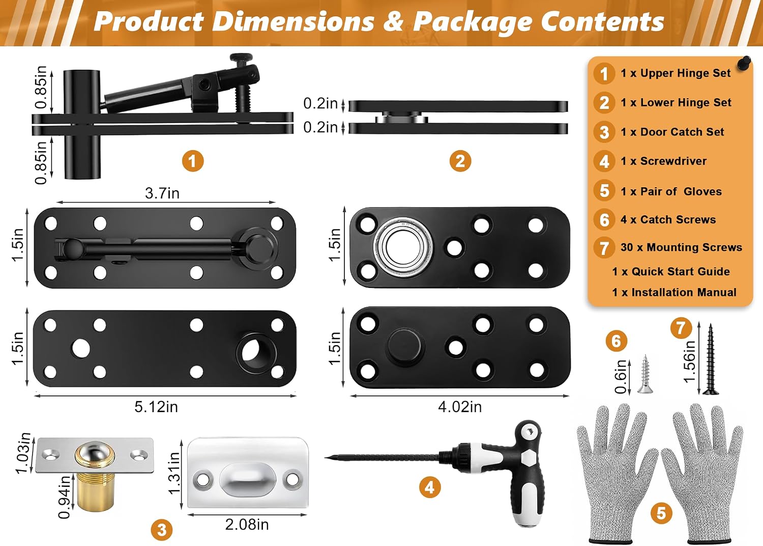 Hidden Door Pivot Hinge, 570LBS Load Capacity Heavy Duty Hidden Door Bookcase Hinge 360° Rotation Solid 304 Stainless Steel Hidden Door Hardware Kit for Murphy Door, Secret Bookcase, Bookshelf Door image 2
