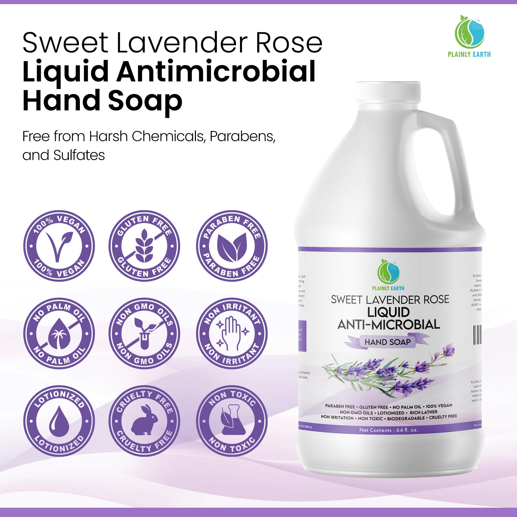 Sapone liquido antimicrobico per le mani, 170 ml, ricarica antibatterica per sapone per le mani Cruelty