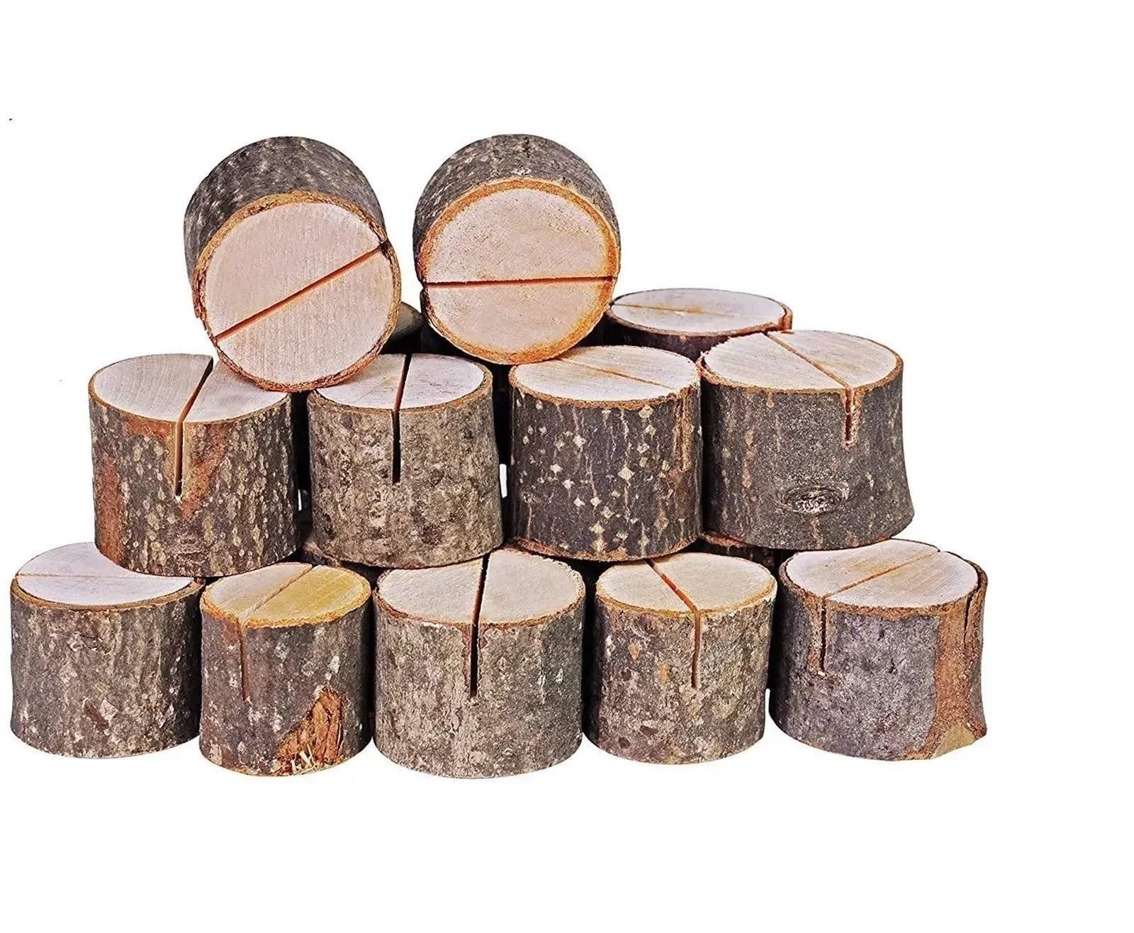 Segnaposto in legno, 15 pezzi, segnaposto in legno, con clip per foto, per tavolo nuziale, nome, numero, immagini