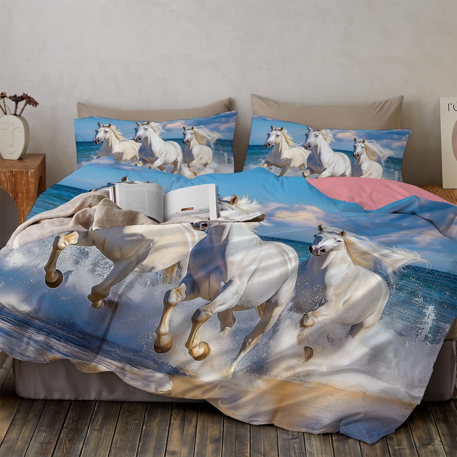 Parure de lit animaux sauvages en polyester avec zip invisible