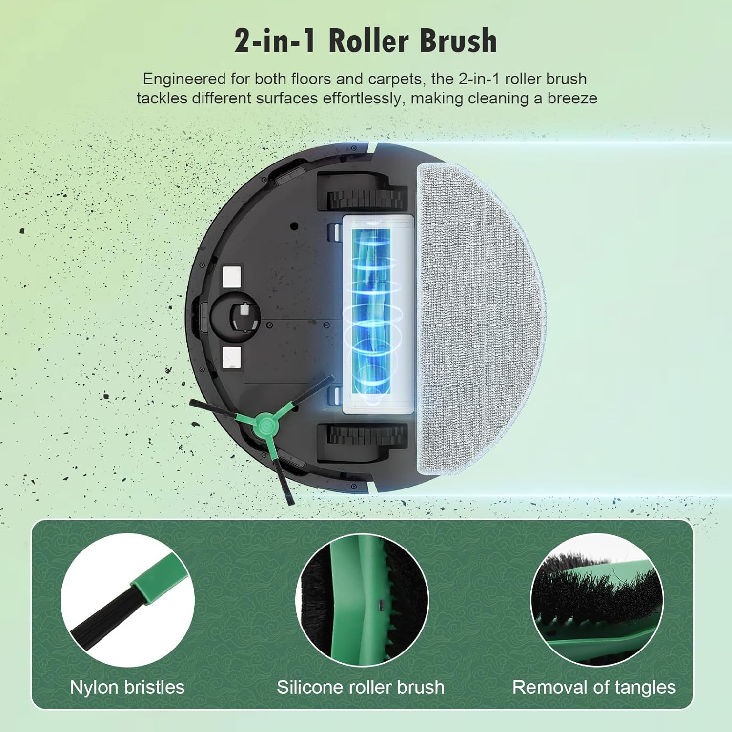 21 Pcs Replacement Parts for irobot Roomba Q052 - Vac 2/105 / 104 Robot Vacuum + AutoEmpty Dock, Accessory Kit include 2 Roller Burshs, 6 Filters, 6 Dust bags, 6 Side Brushs and Cleaning Tool