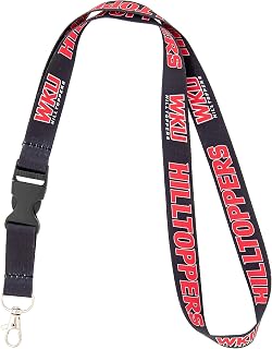 Desert Cactus Western Kentucky University Lanyard WKU Hilltoppers Car Keys ID Badge Holder Keychain Detachable Breakaway Snap Buckle (Black)