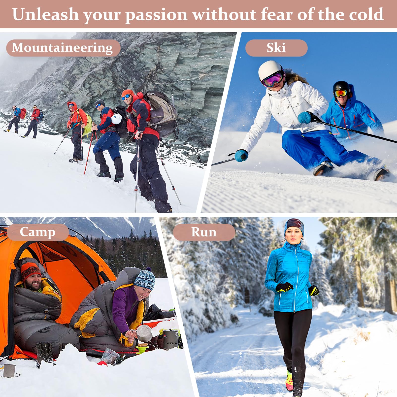 TJYAEKLTD - Leggings termici da donna, caldi leggings invernali a vita alta, collant termici stretti con pile adatti per la corsa all'aperto, l'escursionismo, lo yoga o l'uso quotidiano