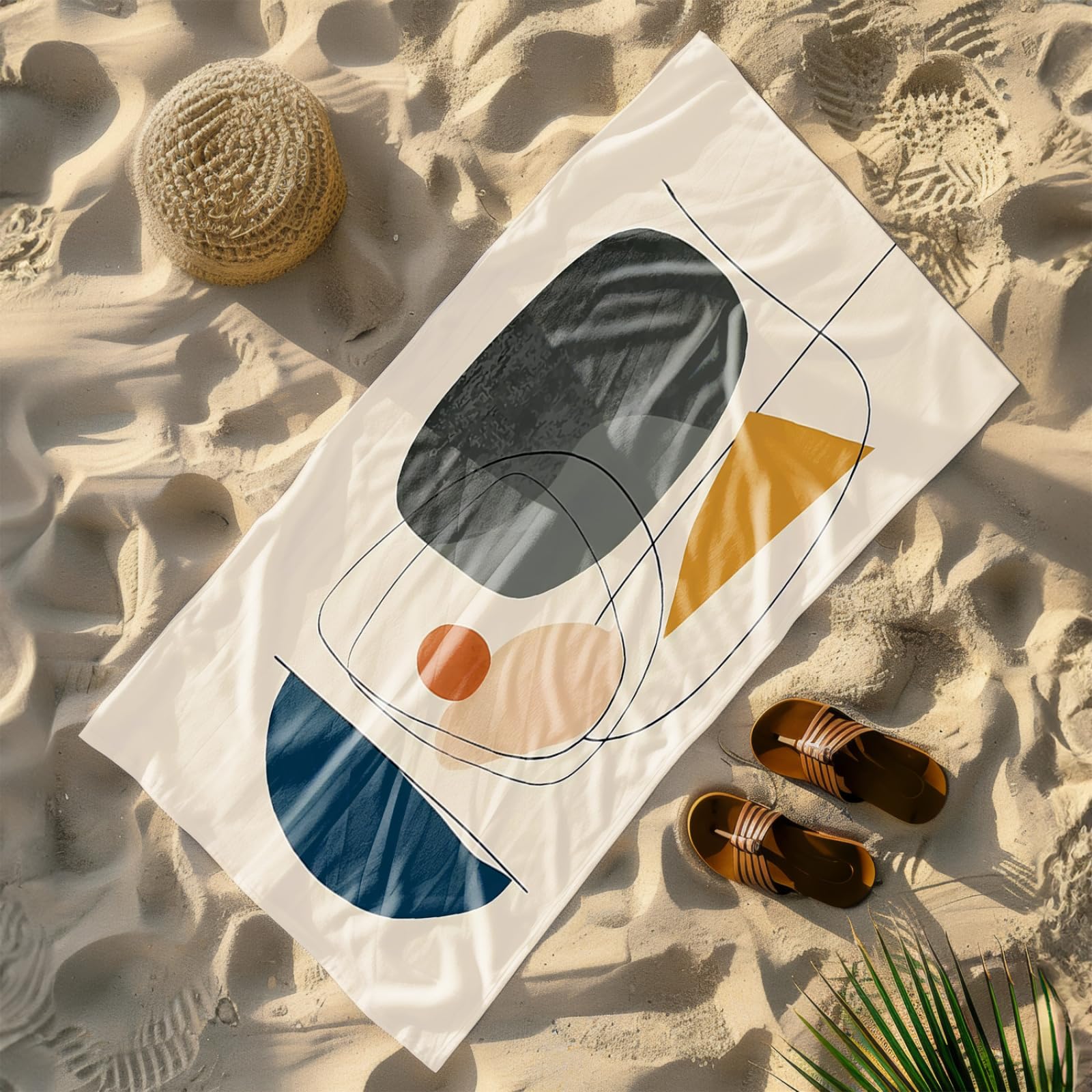 Générique Serviette de Plage 90X180 Noir Jaune