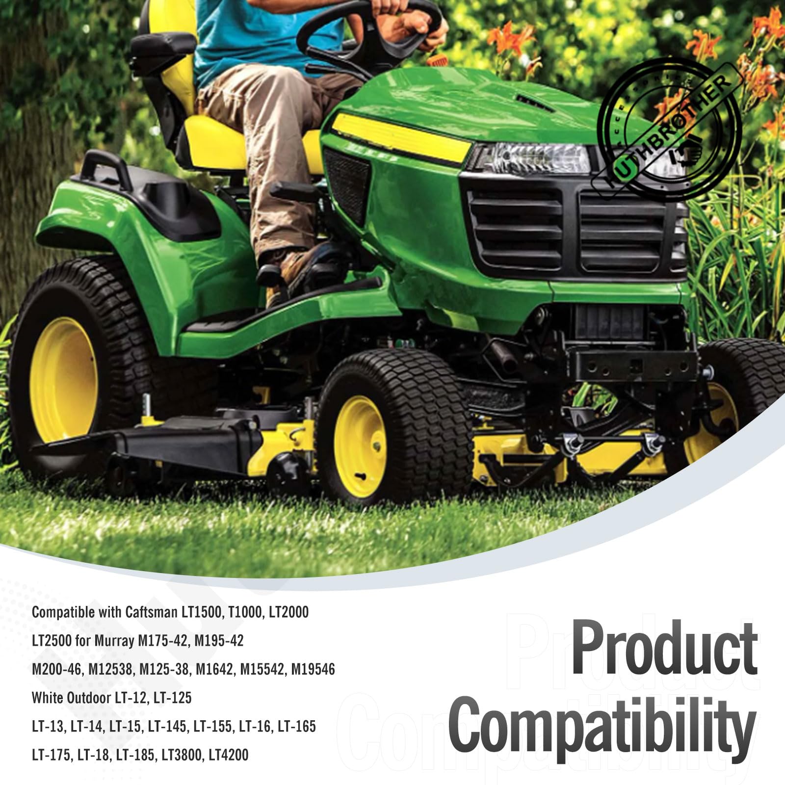Eje de dirección Huthbrother 738-0919A, compatible con MTD 753-04517 738-0919 738-0919B 76-044, para Troy Bilt TB42 TB46.