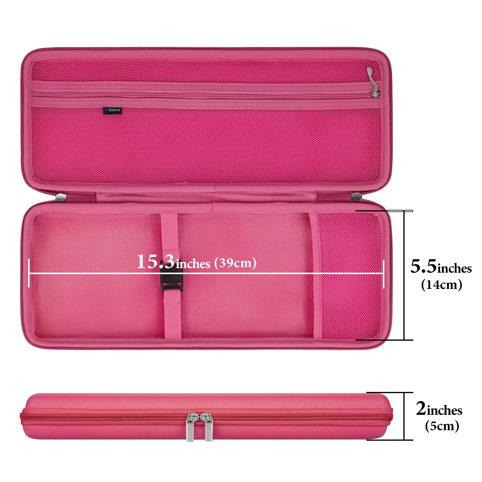 Amazon.com: GEEKRIA 75% Keyboard Case, Hard Shell Travel Carrying