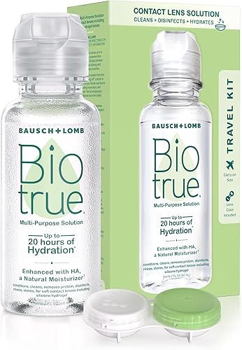 Vista 9 de Biotrue Solución de contacto, solución multiusos con estuche para lentes, limpia, acondiciona, hidrata, desinfecta, elimina proteínas, suciedad