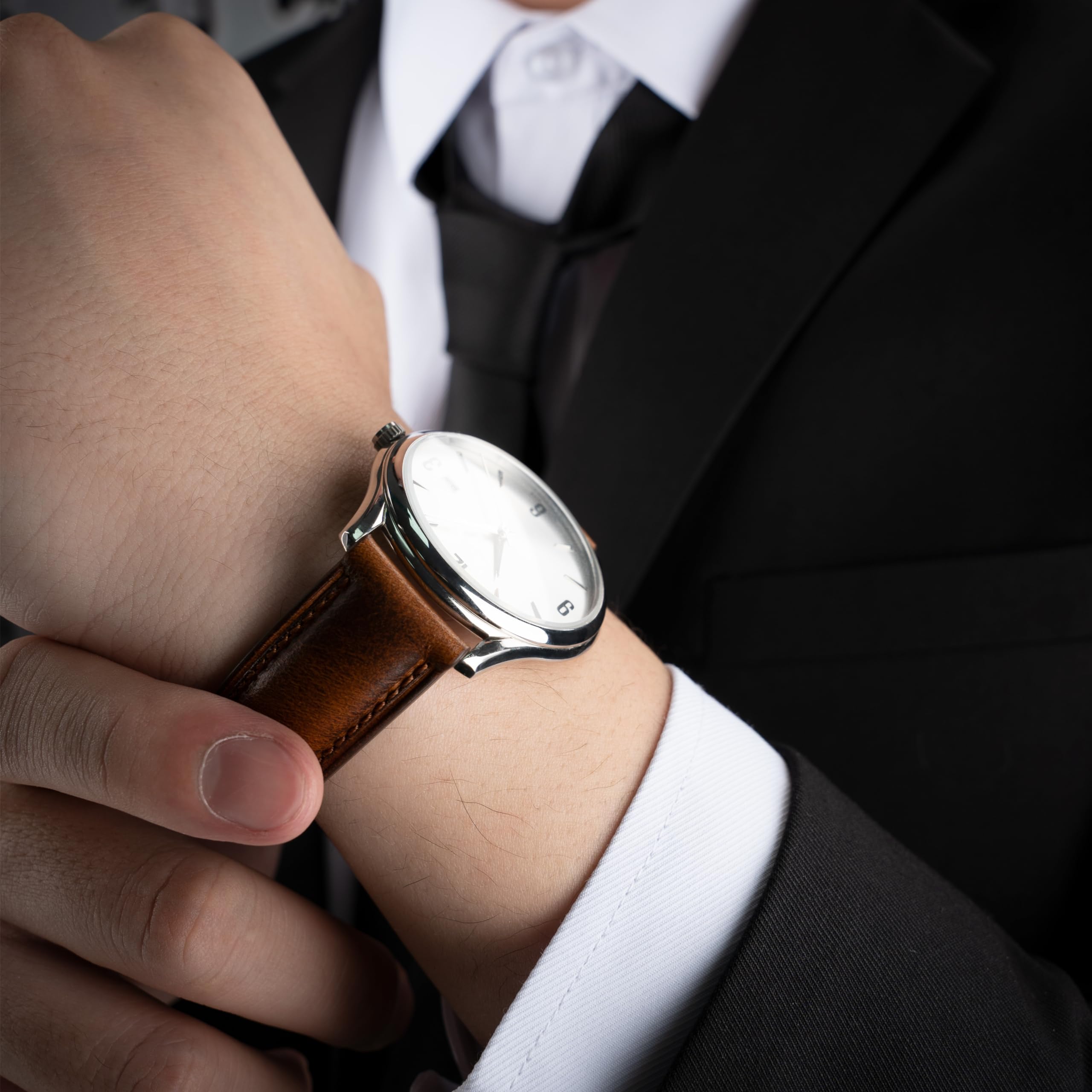 Bracelet de montre en cuir à libération rapide, style vintage, tanné à l'huile, pour hommes et femmes, 16 mm, 18 mm, 19 mm, 20 mm, 21 mm, 22 mm, 24 mm