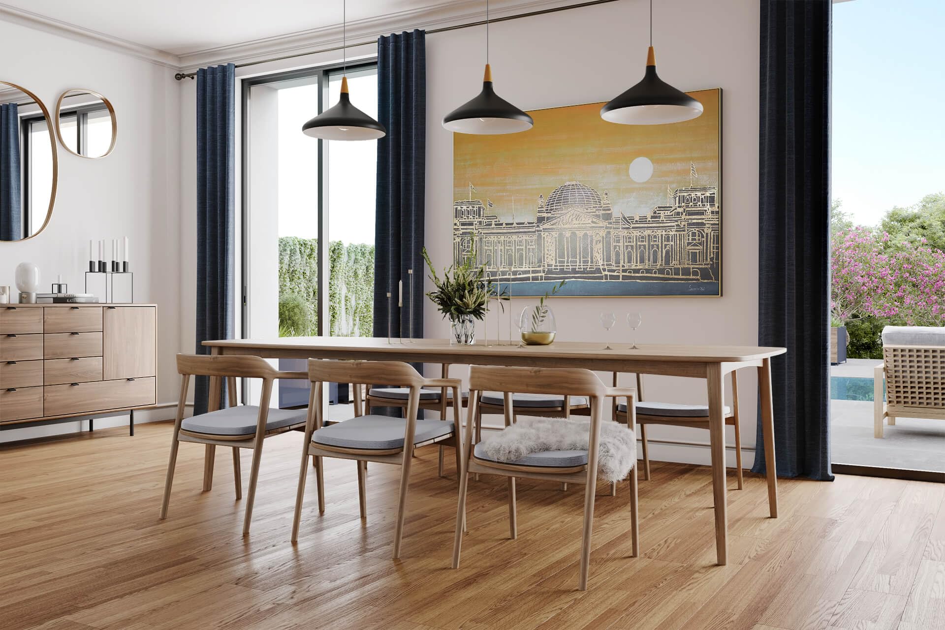 KunstLoft Obraz Olejny 'Palace of Polity' 180x120cm | Oryginalne Nowoczesne Ręcznie Malowane Obrazy | Nowoczesny | | Duży Obraz na Płótnie