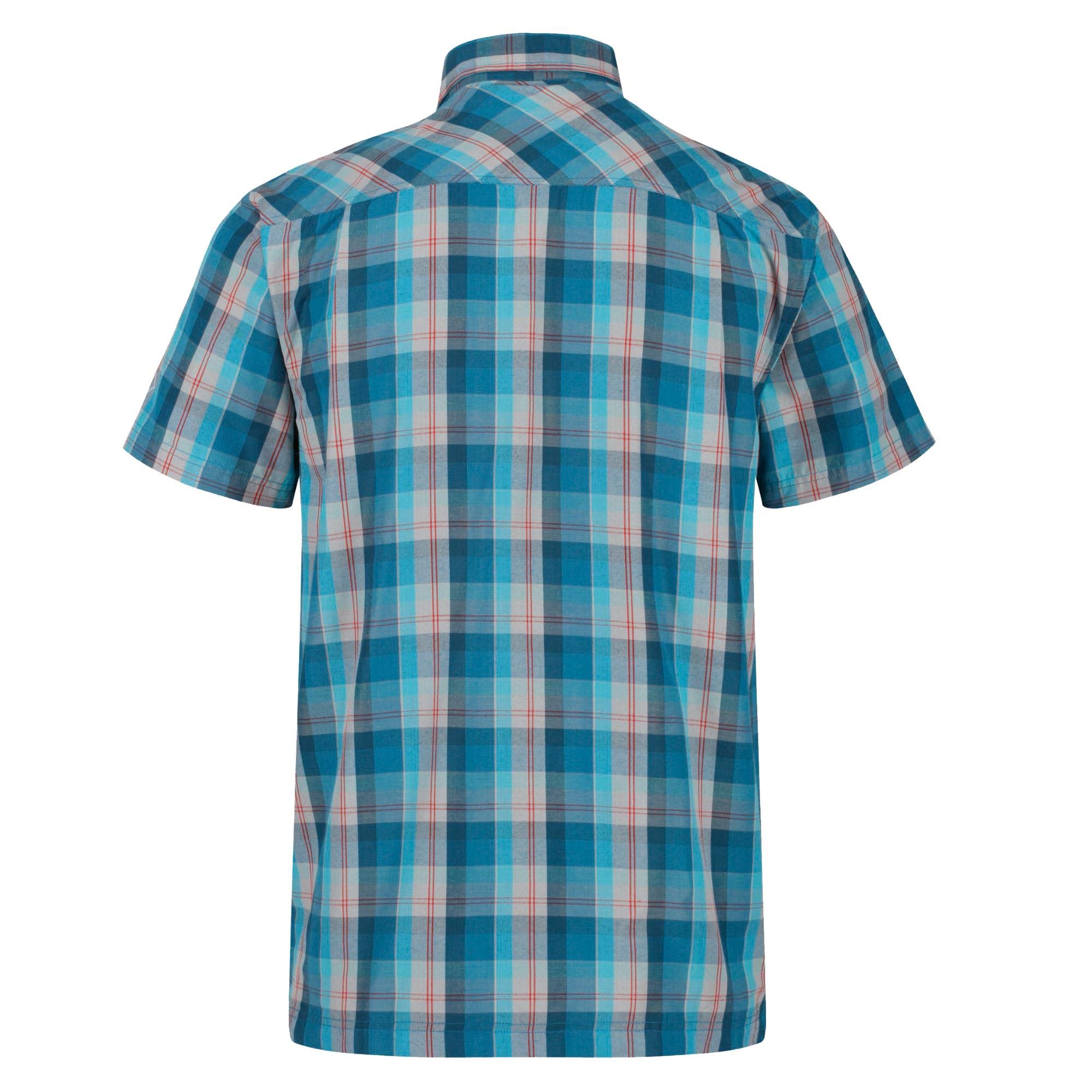 Regatta Kalambo V - Camisa Deportiva de Cuadros, Manga Corta Y Tejido de Secado Rápido Shirts Hombre