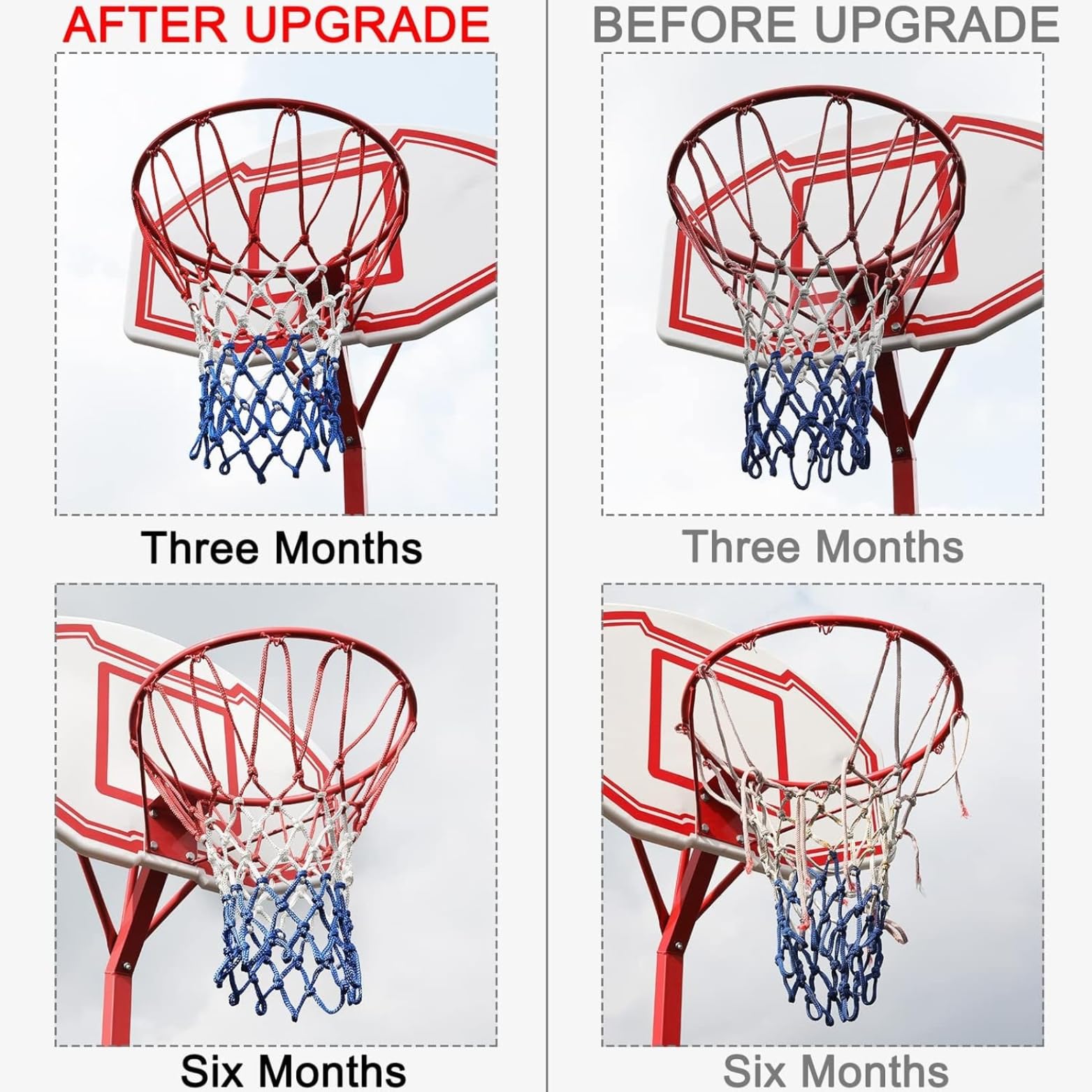 ZAIN SPORTS - Basketball Ring with Net - 195 Grams Professional Upgraded Basketball Net Outdoor with 21 inches Durable 10 Loops - Heavy Duty Basketball Hoop Net for Indoor or Outdoor Play (7 No. Ball)