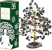 Vista 56 de Rose Quartz Gemstone Tree of LifeNatural Reiki Crystals Gemstone Chakra Tree for Positive Energy, Geode Agate Slice Base, Feng Shui Decor, Good